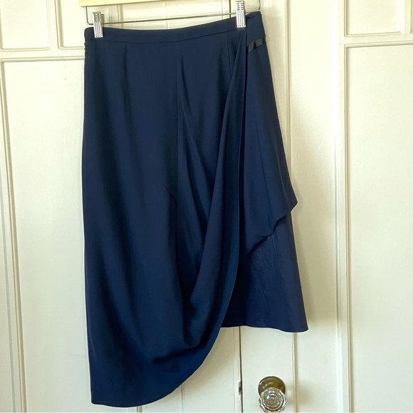 Maison Margiela x H&M Skirt Asymmetric Navy Midi sold out unique classy designer - Picture 5 of 12